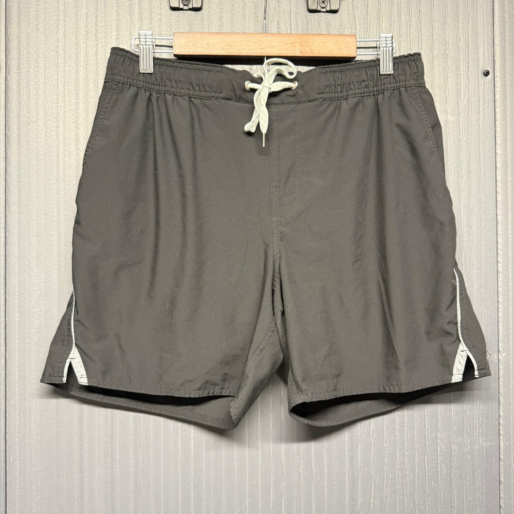 Vuori Mens Trail Short 2.0 Black Heather Grey Lined Running Shorts 5 Inch Inseam